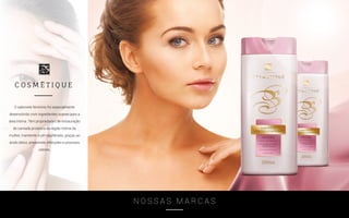 N O S S A S M A R C A S
O sabonete feminino foi especialmente
desenvolvido com ingredientes suaves para a
área íntima. Têm propriedades de restauração
de camada protetora da região íntima da
mulher, mantendo o pH equilibrado, graças ao
ácido lático, prevenindo infecções e possíveis
odores.
 