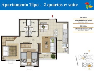 Apartamento Tipo - 2 quartos c/ suíte
 