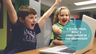 A GESTÃO VISUAL
REDUZ A
COMPLEXIDADE DE
UMA ORGANIZAÇÃO
 