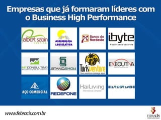 Empresas que já formaram líderes com
   o Business High Performance
 