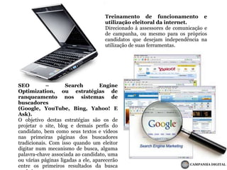  Viralize esse conteúdo nos mais diversos canais fora do site do candidato...... Esta é a melhor, senão a única forma de trazer eleitores para o site de um candidato.