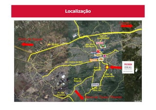 Localização

                                                                                             Centro


                                                                           Estr. do
                                                                         Guandu Sapê
Porto de Itaguaí
                   Av. Brasil                               Estr. Rio-
                                                            São Paulo




                                      Av. Cesário de Melo

                                                                     Estr. do
                                                                     Monteiro

                                                                                  Estr. da
                                                                                Cachamorra
                                               Estr. do
                                               Magarça


                                                                    Estr. do
                                                                    Mato Alto
                            Av. das
                           Américas
                                                            Barra da Tijuca / Recreio
 