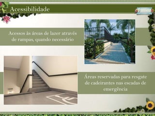 Ficha TécnicaProj Arquitetônico: MCAAProj Paisagismo: Neusa NakataProj Decoração Áreas Comuns: Consuelo JorgeÁrea do terreno: Girassol:4.700m² e Lírio: 4.500m²Nº de torres: 01 torre por condomínioNº total de unidades: 200 por condomínioUnidades por Pavimento: 10 unidades (1 hall com 2 elevadores para cada 5 unidades)Nº de pavimentos: Térreo + 20 pavimentosMetragens:120 unidades de 65m² (1 vaga)*76 unidades de 95m² (2 vagas)*4 unidades duplex de 185m² (3 vagas)*algumas unids. terão 1 vaga descobertaVagas extras: 14 apenas no Camino Girassol