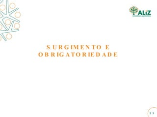 SURGIMENTO E OBRIGATORIEDADE 