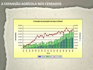 A EXPANSÃO AGRÍCOLA NOS CERRADOS
 