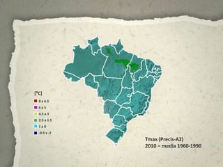 [⁰C]
  8 a 6.5
  6a5
  4.5 a 3
  2.5 a 1.5
  1a0
  -0.5 a -2
              Tmax (Precis-A2)
              2010 – media 1960-1990
 