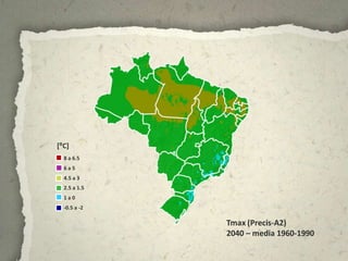 [⁰C]
  8 a 6.5
  6a5
  4.5 a 3
  2.5 a 1.5
  1a0
  -0.5 a -2

              Tmax (Precis-A2)
              2040 – media 1960-1990
 