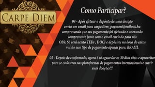 Apresentação golpe Carpe Diem