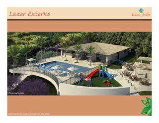 Lazer Externo




Perspectiva ilustrada




Material preliminar sujeito a alterações sem aviso prévio
 