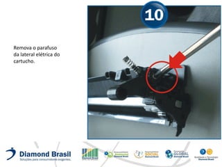 Remova o parafuso
da lateral elétrica do
cartucho.
 