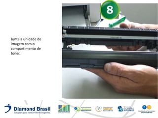 Junte a unidade de
imagem com o
compartimento de
toner.
 