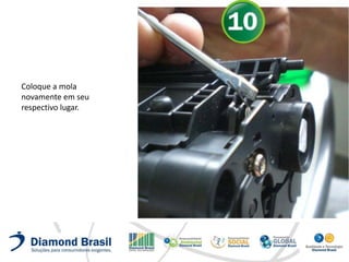 Coloque a mola
novamente em seu
respectivo lugar.
 