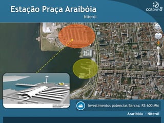 Estação Praça Araibóia
                  Niterói




                    Investimentos potencias Barcas: R$ 600 MM

                                          Araribóia – Niterói
 