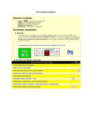 Universidade do Algarve 
 
 
 
 
 
   
 
 