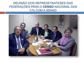 REUNIÃO DOS REPRESETANTESES DAS
FEDERAÇÕES PARA O CENSO NACIONAL DAS
CTs COM A SENAD
 