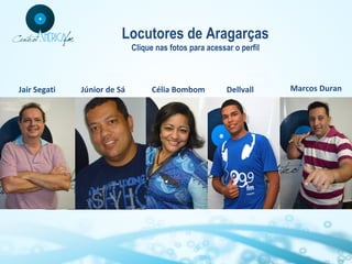 Locutores de Aragarças
Clique nas fotos para acessar o perfil

Jair Segati

Júnior de Sá

Célia Bombom

Dellvall
e

Marcos Duran

 