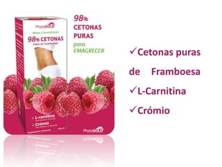 Cetonas puras
de   Framboesa
L-Carnitina
Crómio
 