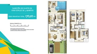 SUGESTÃO DE PLANTA DA
CASA DÚPLES DE 4 QUARTOS
ÁREA PRIVATIVA TOTAL: 176,26 M²
 