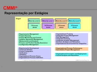 13
CMMI®
Representação por Estágios
 