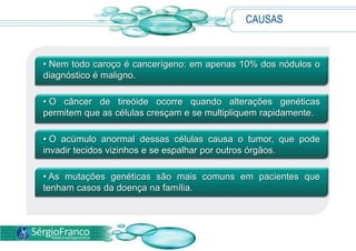 INTRODUÇÃO Por meio do processo conhecido como metástase, os carcinomas folicular e medular, em suas formas mais agressivas, podem atingir órgãos como fígado e pulmão.