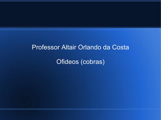 Professor Altair Orlando da Costa

        Ofideos (cobras)
 