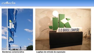 Bandeiras comemorativa Logitipo de entrada da exposição
 