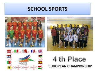 SCHOOL SPORTS




      EUROPEAN CHAMPIONSHIP
 