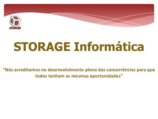 Apresentação comercial STORAGE Informatica