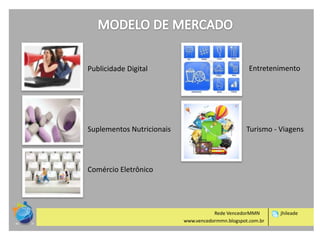 Publicidade Digital

Suplementos Nutricionais

Entretenimento

Turismo - Viagens

Comércio Eletrônico

Rede VencedorMMN
www.vencedormmn.blogspot.com.br

jhileade

 