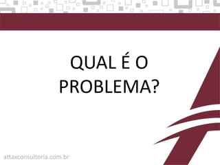 QUAL É O
PROBLEMA?
 