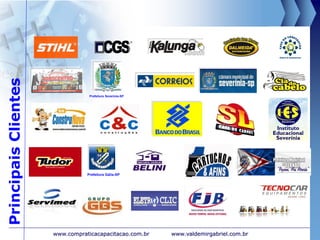 CentrodeTreinamento
Centro de Treinamento “ CAPELO GAIVOTA”
www.valdemirgabriel.com.brwww.compraticacapacitacao.com.br
A Compratica Capacitação
Empresarial possui amplo
espaço para suas atividades e
eventos no Centro de
Treinamento "Capelo Gaivota"
situado na Cidade de Fernão-
SP à 50 km de Bauru.
 