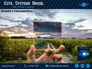 ESTOQUE
Garanta sempre a disponibilidade dos produtos mais vendidos. Não fique em dúvida sobre
a quantidade necessária, não dependa mais de contagens manuais imprecisas.
 