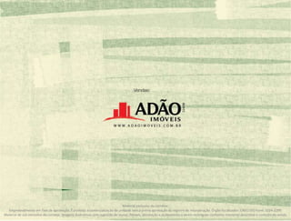 Material exclusivo do corretor.
Empreendimento em fase de aprovação. É proibida a comercialização de unidade sem a prévia aprovação do registro de incorporação. Órgão fiscalizador: CRECI/GO Fone: 3224-2299.
Material de uso exclusivo do corretor. Imagens ilustrativas com sugestão de layout. Móveis, decoração e acabamento a serem entregues conforme memorial descritivo e contrato de venda.

 