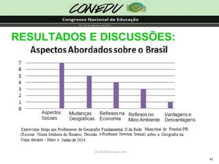 11RESULTADOS E DISCUSSÕES: jliedja@hotmail.com  