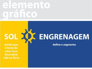 elemento
gráfico

 estrela que    define o segmento
 é fonte de
 calor, luz e
 da própria
vida na Terra
 