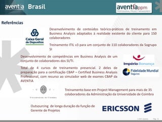 InovaçãoO nosso conhecimento e experiência nestas áreas de valor, assim como a proximidade ao cliente e a criatividade que aplicamos aos Project os, tornam-nos DIFERENTES.ESPECIALIZAÇÃO COMPETENCIAL: Consultoria