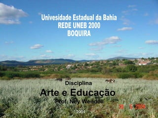 Univesidade Estadual da Bahia REDE UNEB 2000 BOQUIRA Disciplina  Arte e  Educação   Prof. Ney Wendell 2004 