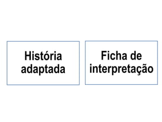 História
adaptada
Ficha de
interpretação
 