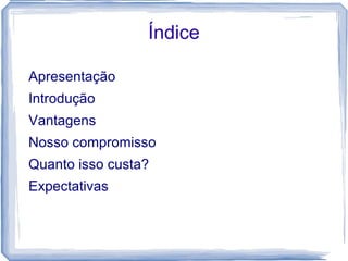 Índice Apresentação