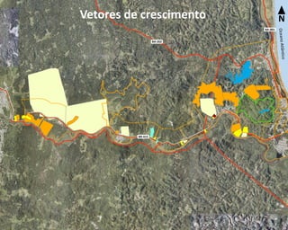 N
BA-262
BA-001
BR-415
Vetores de crescimento
 