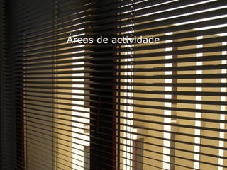 Áreas de actividade
 