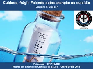 Apresentação cuidado, frágil pdf