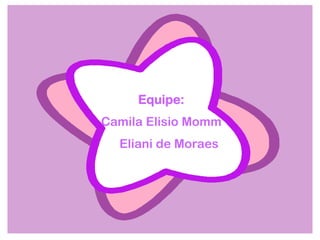 Equipe:
Camila Elisio Momm
  Eliani de Moraes
 