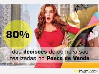 das decisões de compra são
realizadas no Ponto de Venda!
80%
 