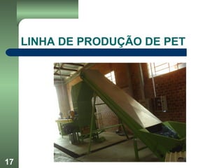 17
LINHA DE PRODUÇÃO DE PET
 