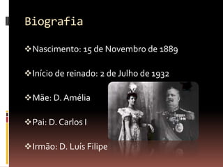 Início de reinado: 2 de Julho de 1932