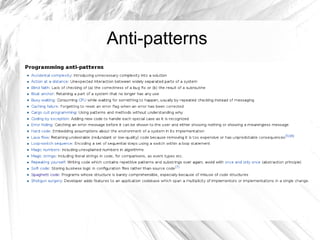 Anti-patterns
 