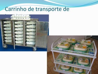 Carrinho de transporte de
bandejas
 