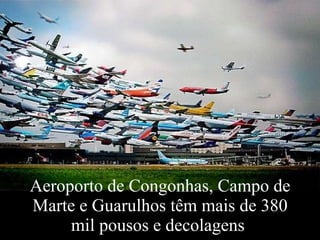 Aeroporto de Congonhas, Campo de Marte e Guarulhos têm mais de 380 mil pousos e decolagens  