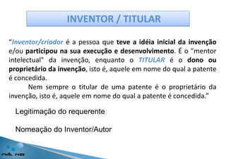 Suaconcessão é de atribuição do INPI.